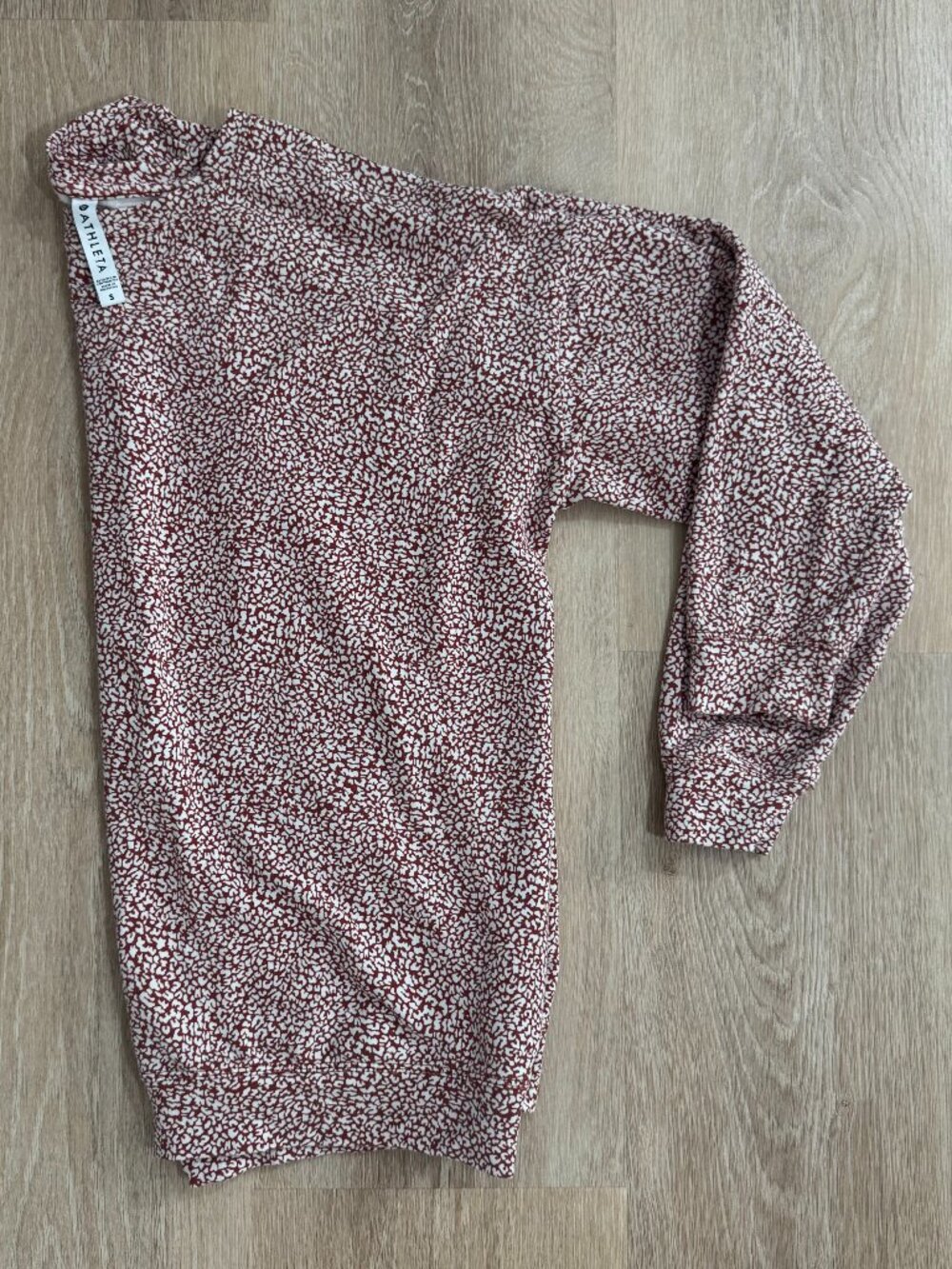 Athleta Balance Pullover Sweatshirt Animal Print Crewneck Size Small
